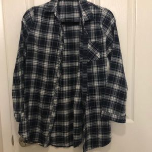 Blue flannel top